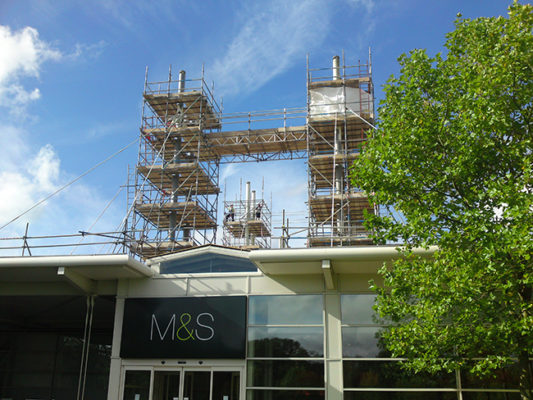 Marks And Spencer Commercial Scaffolding in Hedge End