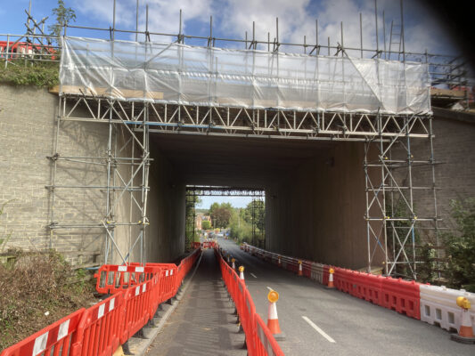 Funtley bridge M27 scaffolding